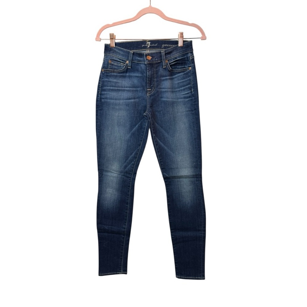 7 For All Mankind Gwenevere Dark Blue Skinny Jeans 26